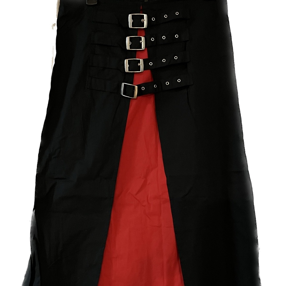 Funhouse Vintage Long Black and Red Skirt